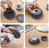 Kitchen Soap Dispensing Palm Brush